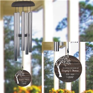 Personalized In Loving Memory Wind Chime with Tree Design