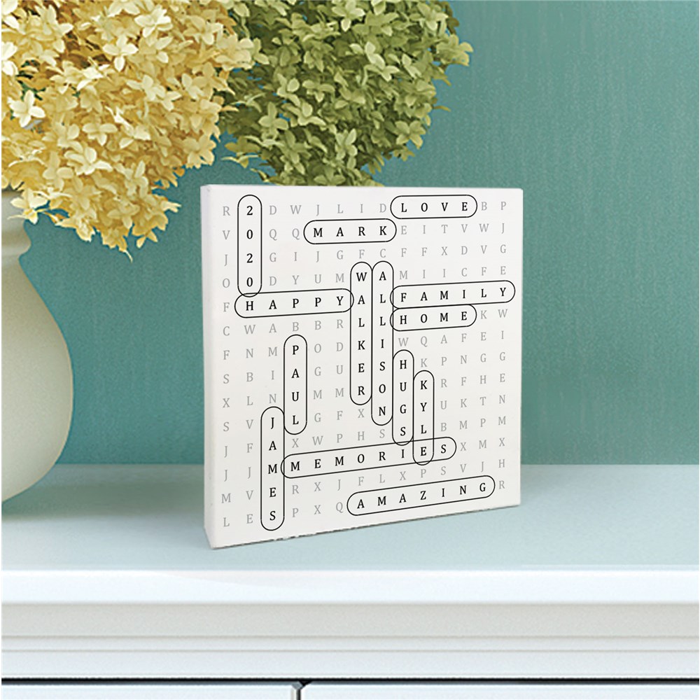 Personalized Word Search 6x6 Table Top Sign | GiftsForYouNow