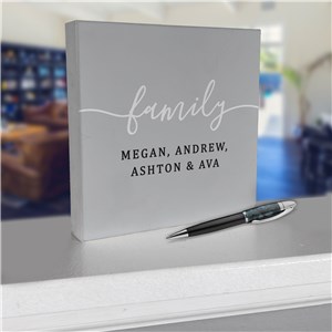 Family Personalized Small Sign | Personalized Wood Block Family Sign