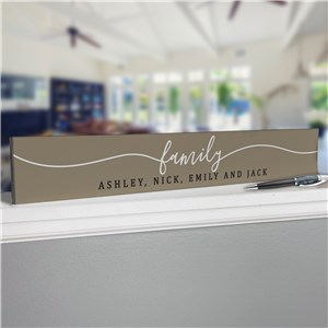 Personalized Home Decor Sign | Family Long Thin Shelf Sign