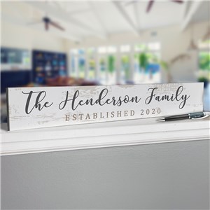 Personalized Family Sign | Year Established Mantel Decor
