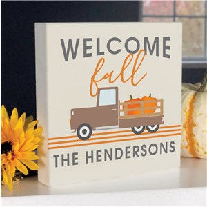 Personalized Fall Decor | Welcome Fall Tabletop Sign