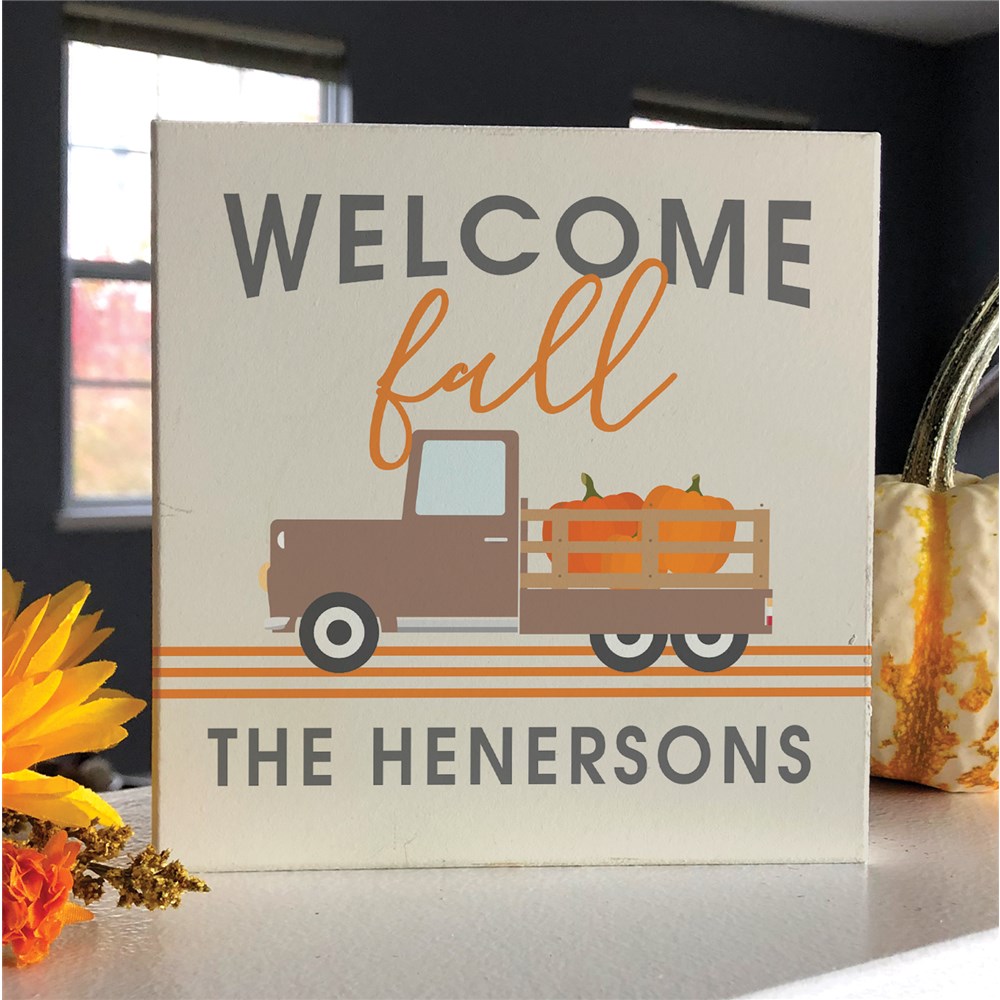 Personalized Fall 6x6 Table Top Sign GiftsForYouNow