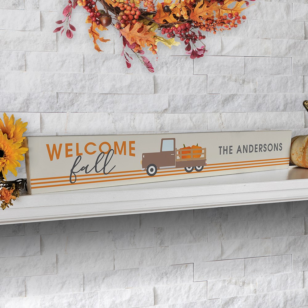Personalized Fall Rectangle Table Top Sign GiftsForYouNow