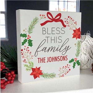 Personalized Holiday Decor | Bless This Family Decoration