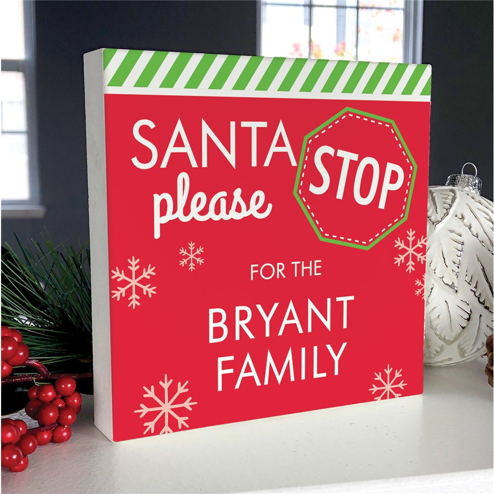 Personalized Holiday Decor | Santa Tabletop Sign