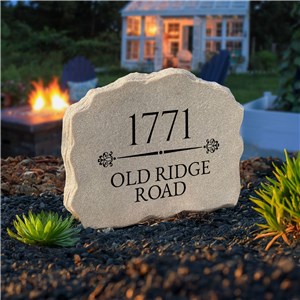 Personalized Ornate Address Standing Garden Stone UV1571147