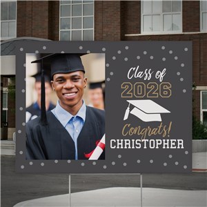 Personalized Class Of With Confetti Corrugated Yard Sign UV1603145