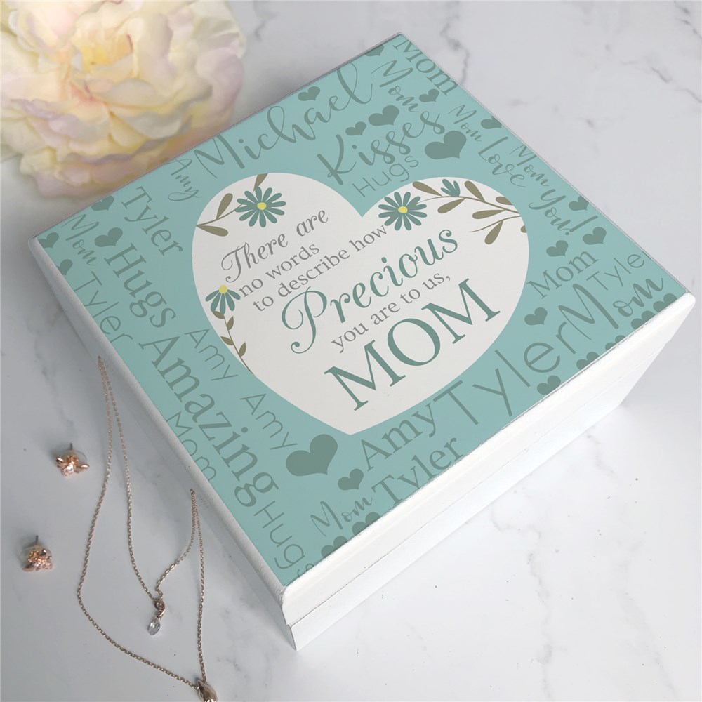 Personalized Floral Jewelry Box