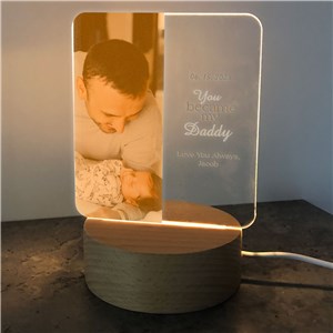 Personalized The Day You Became My Daddy Square LED Sign