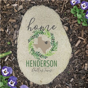 Personalized Home State Vertical Flat Garden Stone