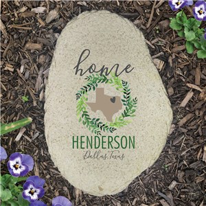 Personalized Home State Vertical Flat Garden Stone UV1659215
