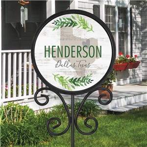 Personalized Home State Round Magnetic Sign Set UV165925