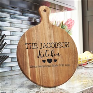 Personalized Hearts Where Everything Is Made With Love Acacia Paddle