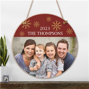 Custom Family Photo Round Hanging Sign