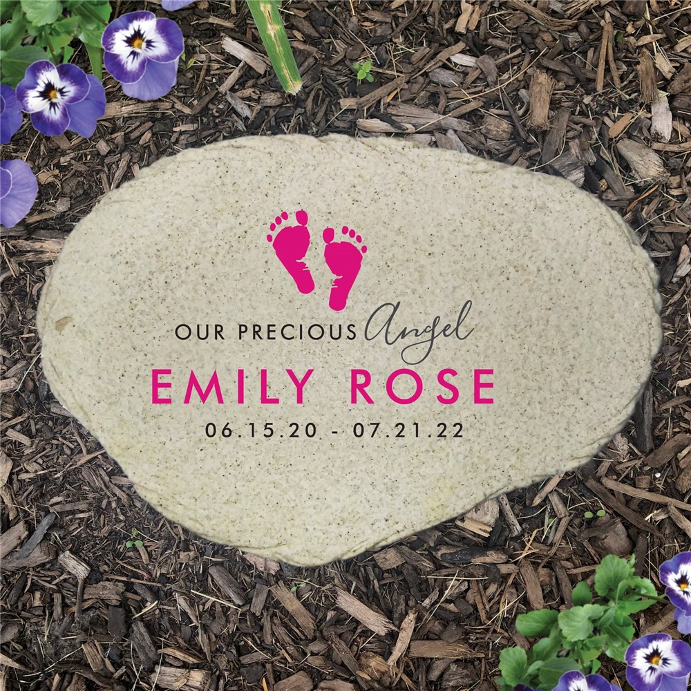 Personalized Our Precious Angel Flat Garden Stone