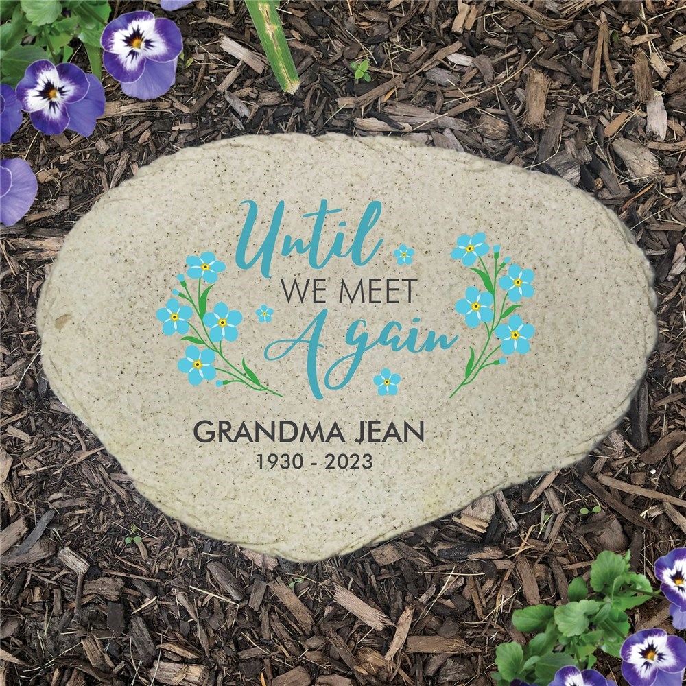 Personalized Until We Meet Again Flat Garden Stone
