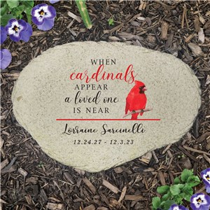 Personalized Memorial Cardinal Flat Garden Stone UV1746515