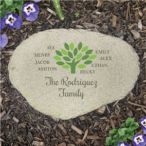 Personalized Family Tree Flat Garden Stone