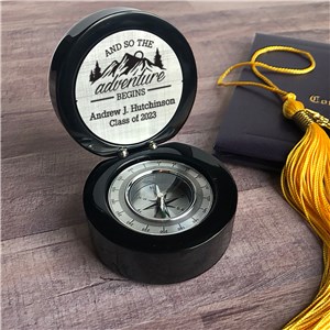 Personalized Adventure Begins Graduation Compass