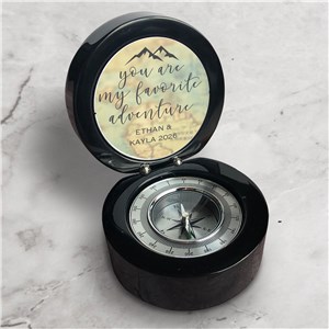 Personalized You Are My Favorite Adventure Romantic Compass Gift
