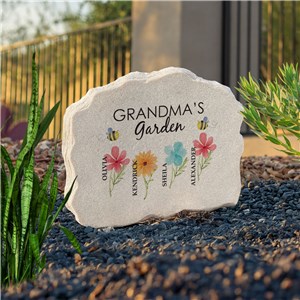 Personalized Watercolor Garden Standing Garden Stone UV1936647