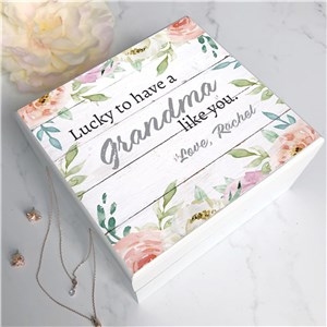 Personalized Lucky to Have You Jewelry Box for Mom or Grandma
