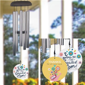 Personalized Greatest Mom Wind Chime
