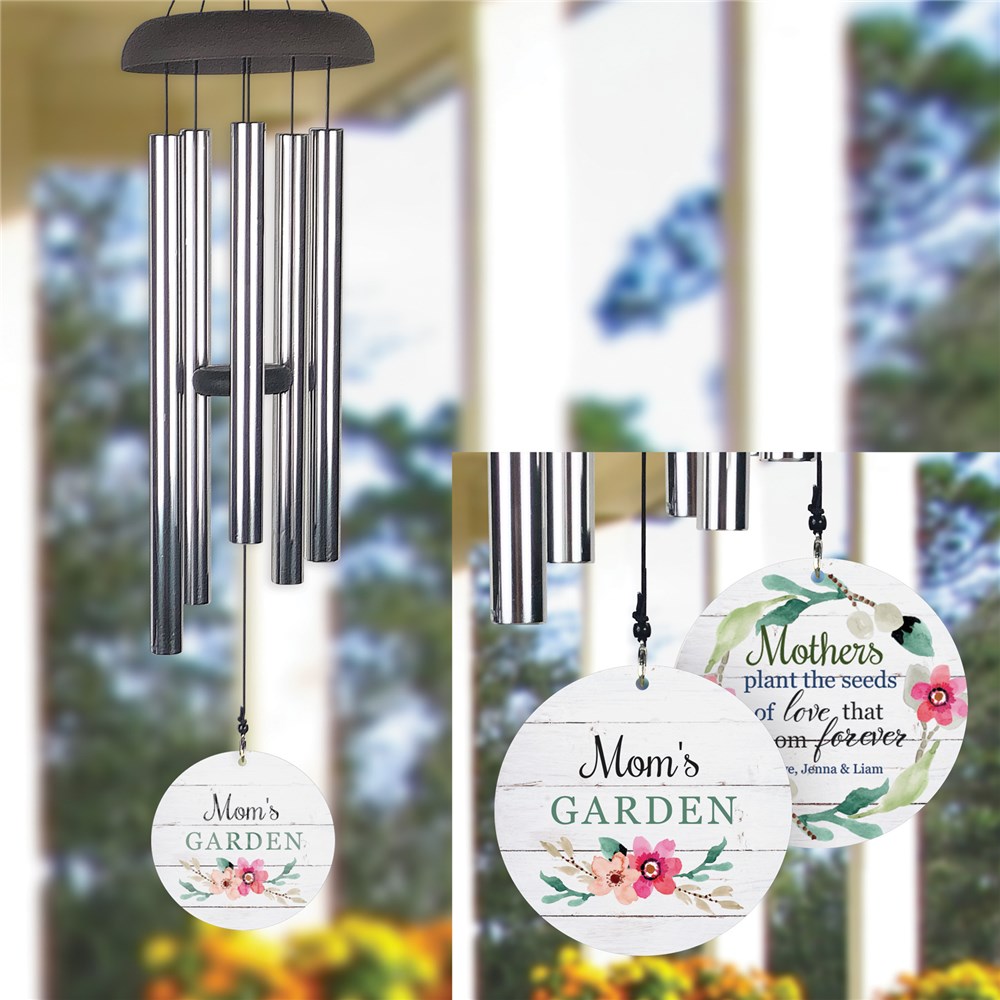 Personalized Seeds of Love Wind Chime for Mom's Garden