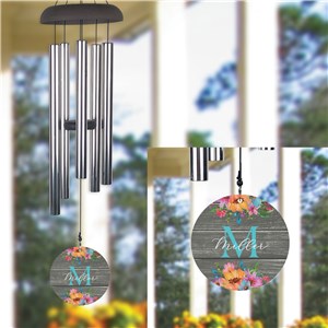 Personalized Rustic Florals Wind Chime UV196607