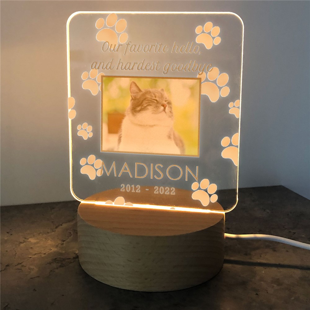 Personalized Favorite Hello Hardest Goodbye Square Light Up Sign 