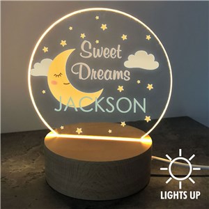 Personalized Sweet Dreams Round LED Sign