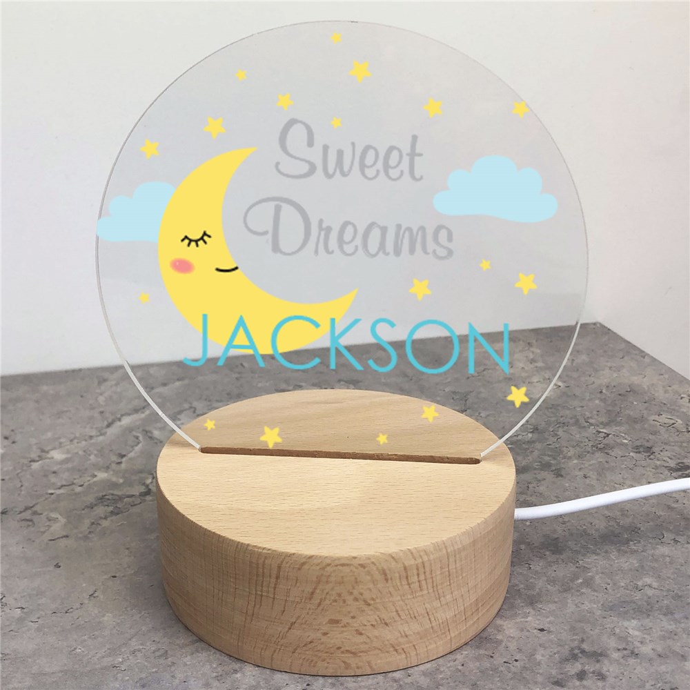 Personalized Sweet Dreams Round LED Sign UV1997428