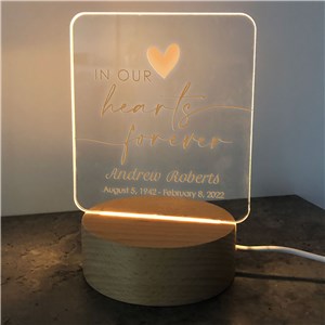 Personalized In Our Hearts Forever Square LED Sign UV1998529