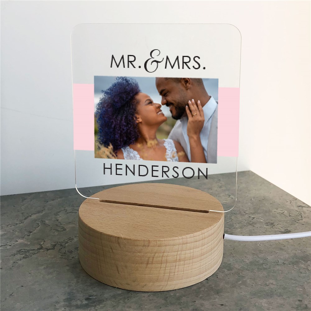 Personalized Mr. & Mrs. Square Light Up Sign