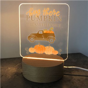 Personalized Hey There Pumpkin Square LED  Light Up Sign