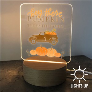Personalized Hey There Pumpkin Square LED  Light Up Sign