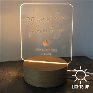 Personalized Forever to Go LED Square Sign