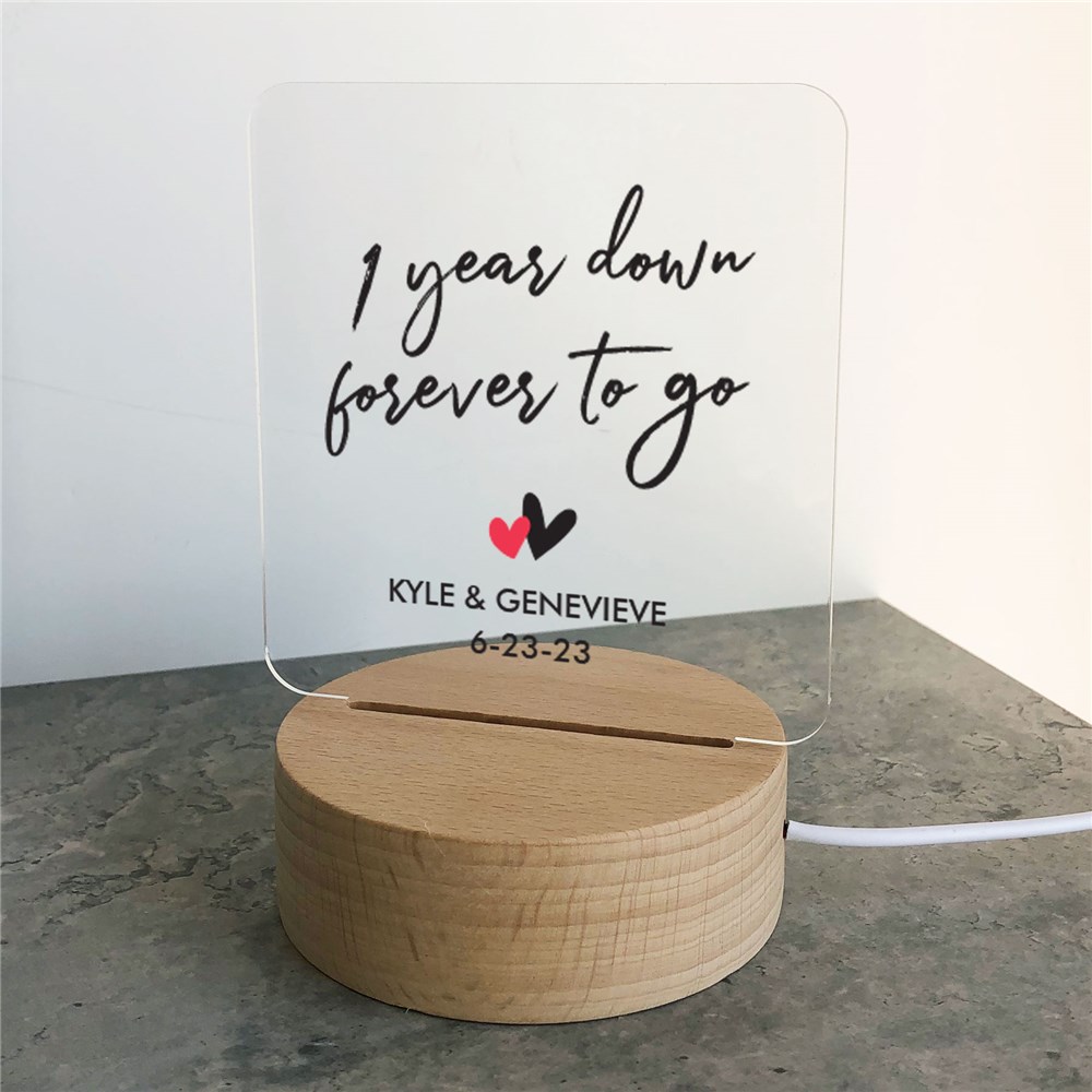 Personalized Forever to Go LED Square Sign