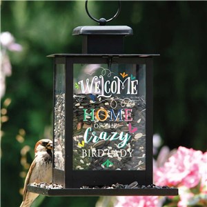 Personalized Crazy Bird Lady Bird Feeder 