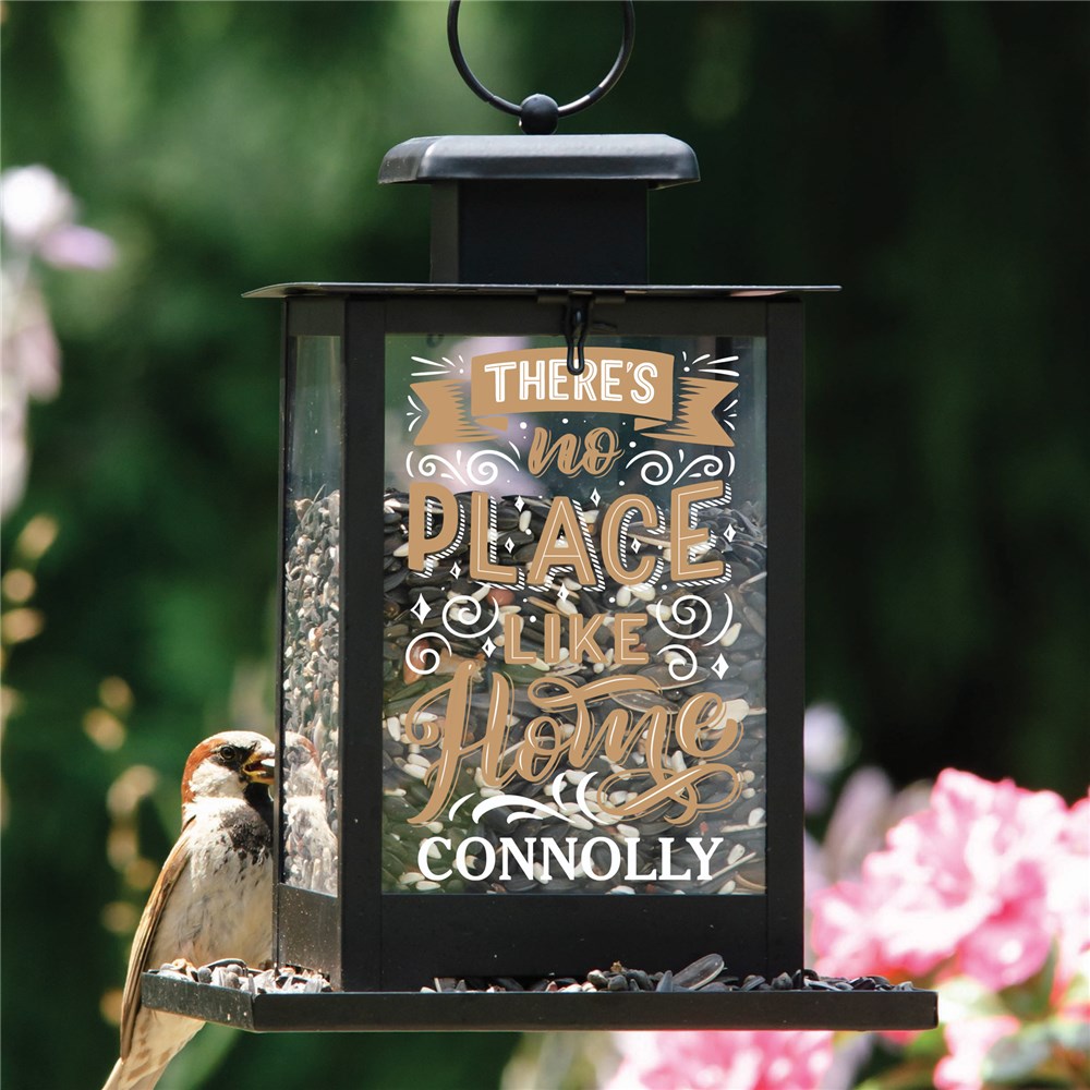 Personalized No Place Like Home Bird Feeder 