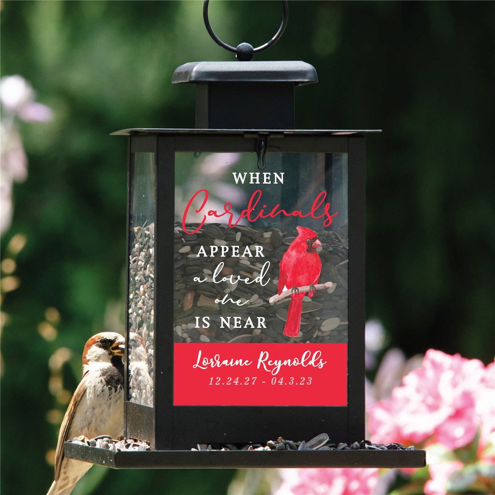 Personalized Memorial Bird Feeder with Cardinal GiftsForYouNow