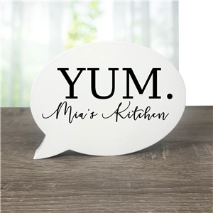 Personalized Yum Word Bubble Sign