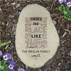 Personalized No Place Like Home Flat Garden Stone