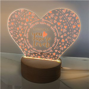 Personalized Hearts Scattered LED Heart Shaped Sign UV2078137