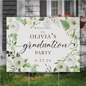 Personalized Floral Welcome Corrugated Sign UV2103645