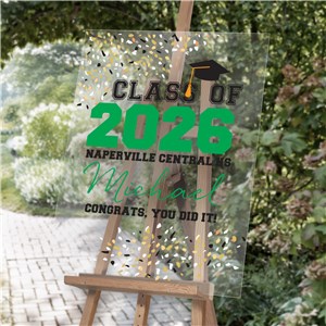 Personalized Class of Graduation Acrylic Sign