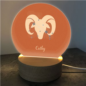 Personalized Zodiac Star Signs Round LED Sign