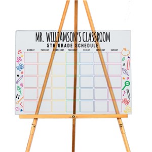 Personalized School Doodle Calendar Acrylic Sign UV2119523X