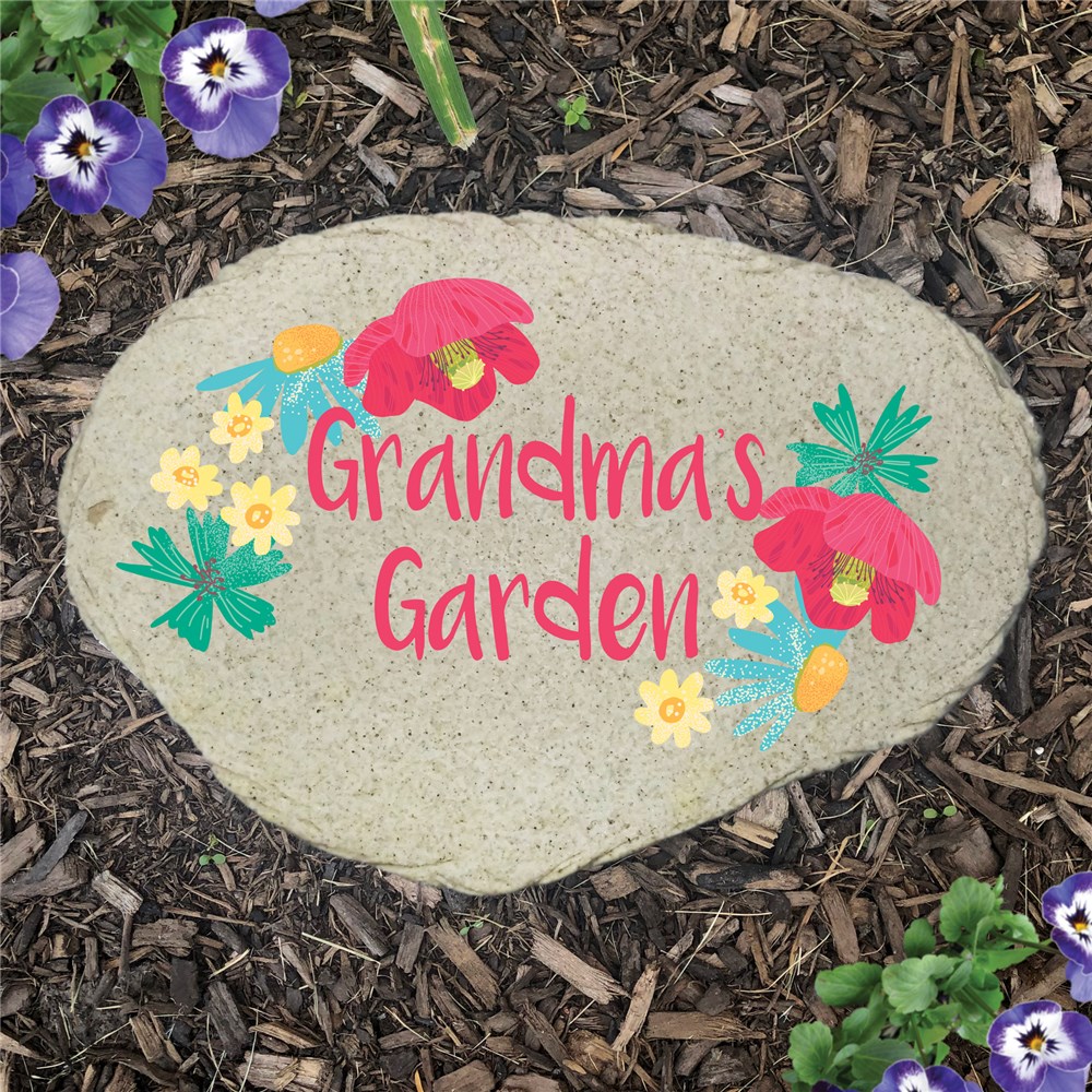 Personalized Flower Garden Flat Garden Stone